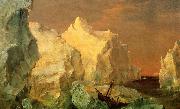 Frederic Edwin Church Icebergs and Wreck in Sunset oil painting reproduction